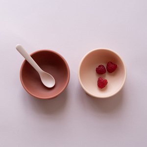 Lot de 2 cuillères en silicone - blush &nbsp; terracotta