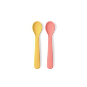 Lot de 2 cuillères en silicone - coral &nbsp; mimosa