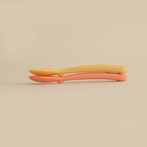 Lot de 2 cuillères en silicone - coral &nbsp; mimosa