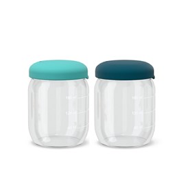 Set de petits pots en verre borosilicaté 180 ml - blue abyss &nbsp; lagoon