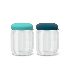 Set de petits pots en verre borosilicaté 180 ml - blue abyss &nbsp; lagoon