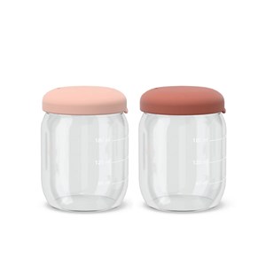 Set de petits pots en verre borosilicaté 180 ml - blush &nbsp; terracotta