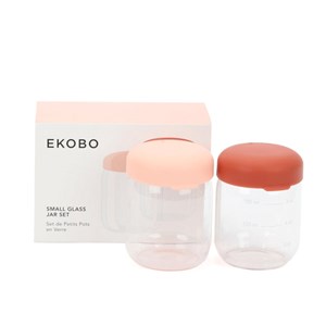 Set de petits pots en verre borosilicaté 180 ml - blush &nbsp; terracotta