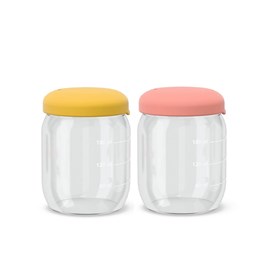Set de petits pots en verre borosilicaté 180 ml - coral &nbsp; mimosa
