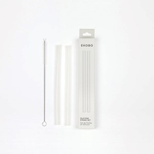 Set de pailles réutilisables en silicone