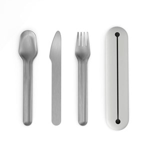 Trio de couverts en inox avec étui en silicone