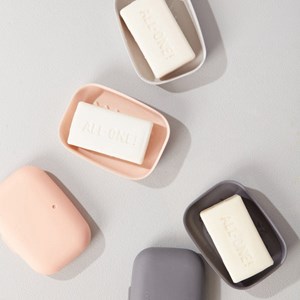 Boîte à savon de voyage rectangulaire - blush
