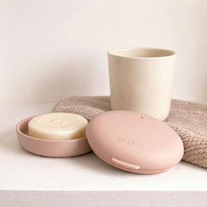 Boîte à savon de voyage ovale - blush