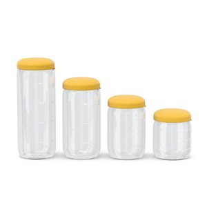 Bocal hermétique en verre borosilicate 350 ml - mimosa