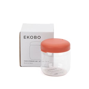 Bocal hermétique en verre borosilicate 350 ml - terracotta