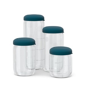 Bocal hermétique en verre borosilicate 750 ml - blue abyss
