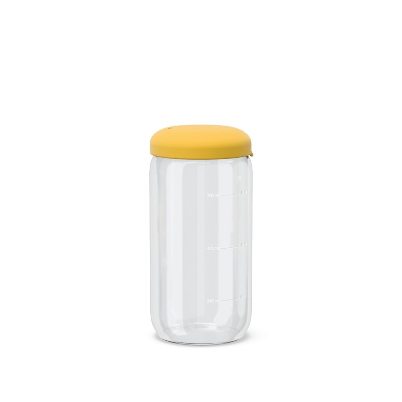 Bocal hermétique en verre borosilicate 750 ml - mimosa