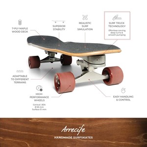 Surfskate premium – sensation surf authentique sur asphalte Noir
