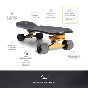 Surfskate premium – sensation surf authentique sur asphalte Noir chine