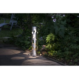 Borne solaire cylindrique ajourée 68cm