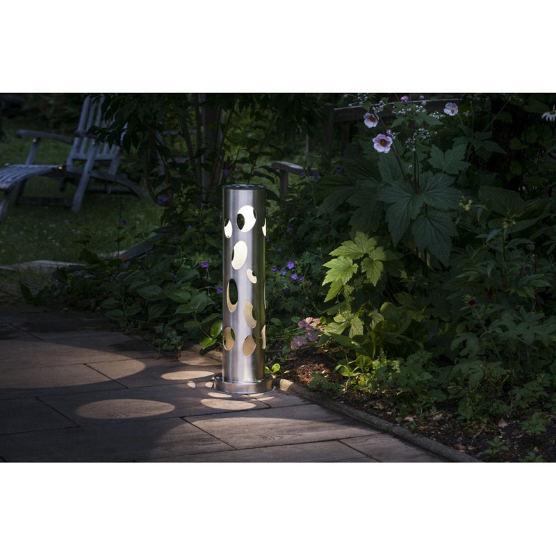 Borne solaire cylindrique ajourée 68cm