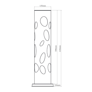 Borne solaire cylindrique ajourée 68cm