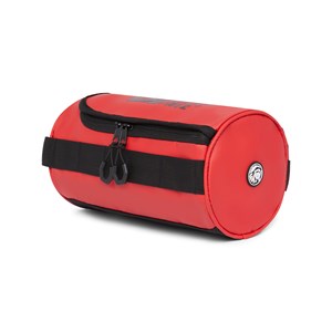 Trousse de toilette imperméable unisexe avec poignée Rouge