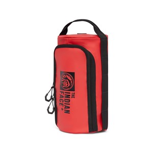 Trousse de toilette imperméable unisexe avec poignée Rouge