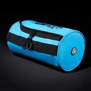 Trousse de toilette imperméable unisexe avec poignée Bleu clair