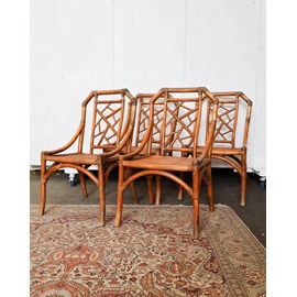 Lot de quatre chaises en rotin n°1146