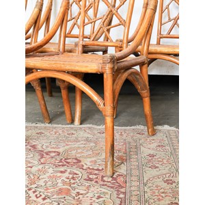 Lot de quatre chaises en rotin n°1146