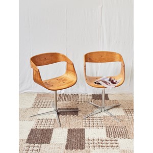 Paire de chaise design en bois n°1467