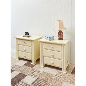 Paire de grands chevets en eucalyptus n°1302