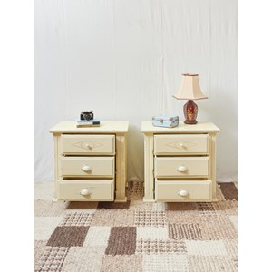 Paire de grands chevets en eucalyptus n°1302