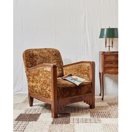 Fauteuil art nouveau en bois n°898