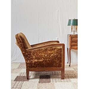 Fauteuil art nouveau en bois n°898
