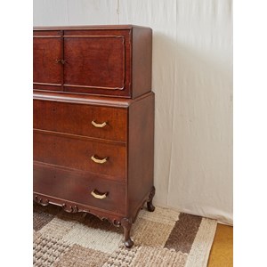 Buffet anglais en ronce de noyer n°1468