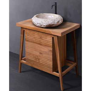 Rio - petit meuble de salle de bain en teck massif