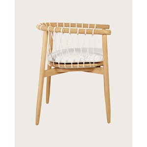 Nala - chaise en teck massif et cordage blanc