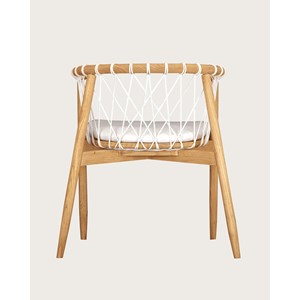 Nala - chaise en teck massif et cordage blanc