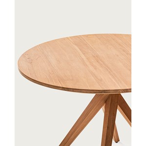 Shiraz - table repas ronde en teck massif d110 cm 4&nbsp;6 pers.