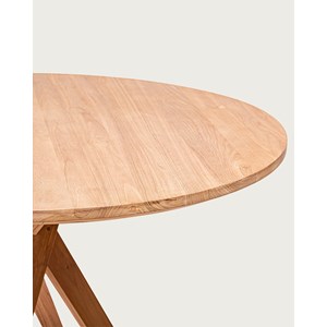 Shiraz - table repas ronde en teck massif d110 cm 4&nbsp;6 pers.