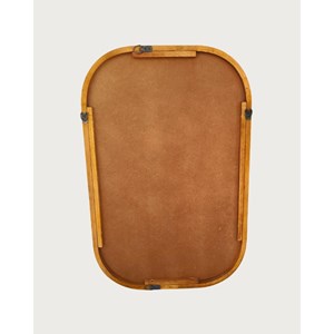 Niva - miroir rectangulaire en bois massif de manguier pour salle de bain