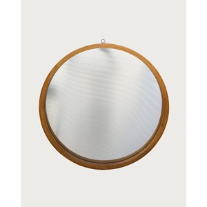Liora - miroir rond en bois massif de manguier