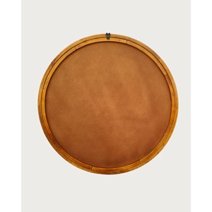 Liora - miroir rond en bois massif de manguier