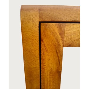 Palo - colonne à suspendre avec miroir en bois massif de manguier
