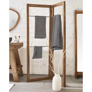 Elevéa - porte serviette pliable en bois massif de manguier