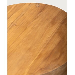 Brickle - table basse ronde en bois de teck massif