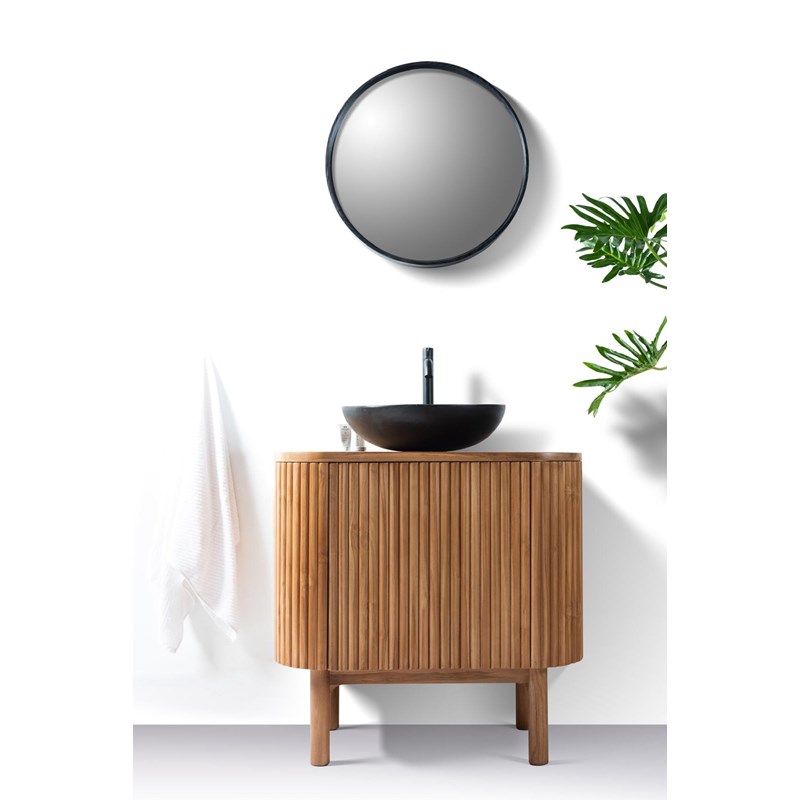 Orma - petit meuble salle de bain en bois de teck 1 porte
