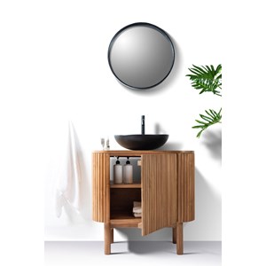 Orma - petit meuble salle de bain en bois de teck 1 porte