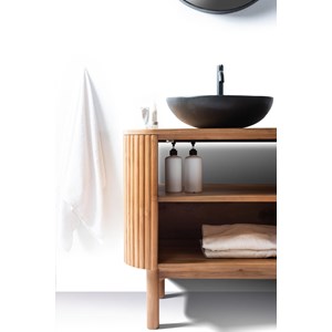 Orma - petit meuble salle de bain en bois de teck 1 porte