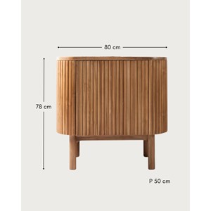 Orma - petit meuble salle de bain en bois de teck 1 porte