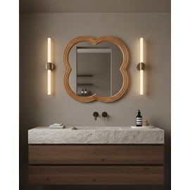 Lucky - miroir mural en bois massif de manguier 60x60 cm