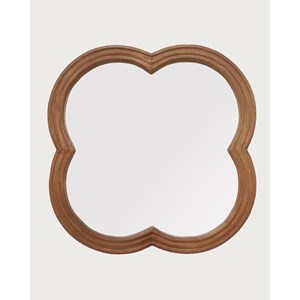 Lucky - miroir mural en bois massif de manguier 60x60 cm