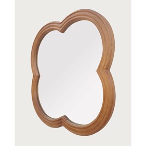 Lucky - miroir mural en bois massif de manguier 60x60 cm